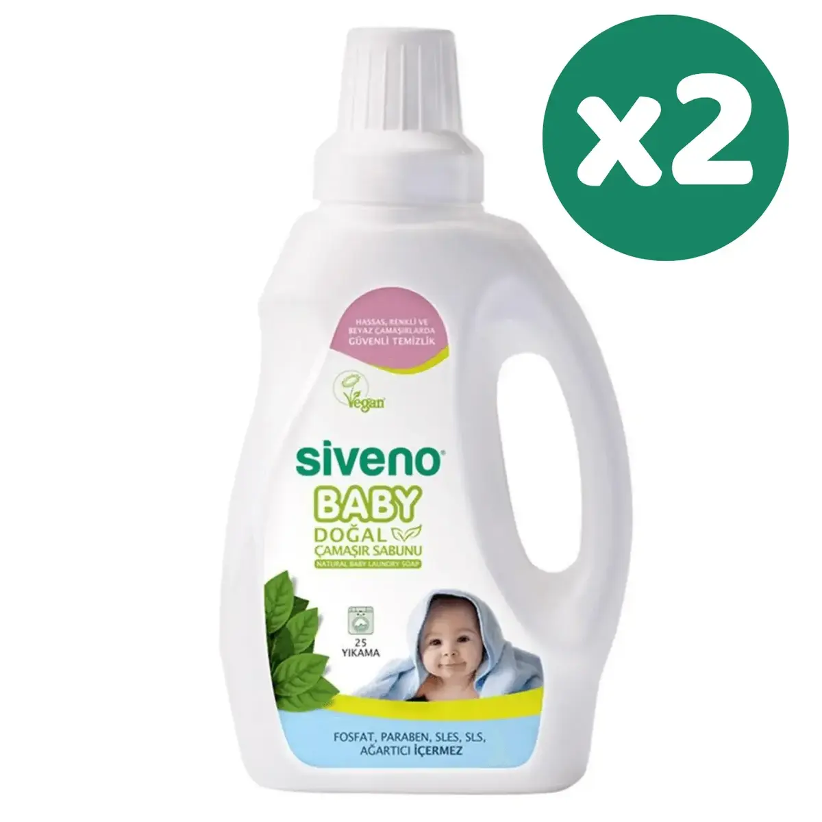 Siveno Baby Doğal Çamaşır Sabunu 750 ml x2