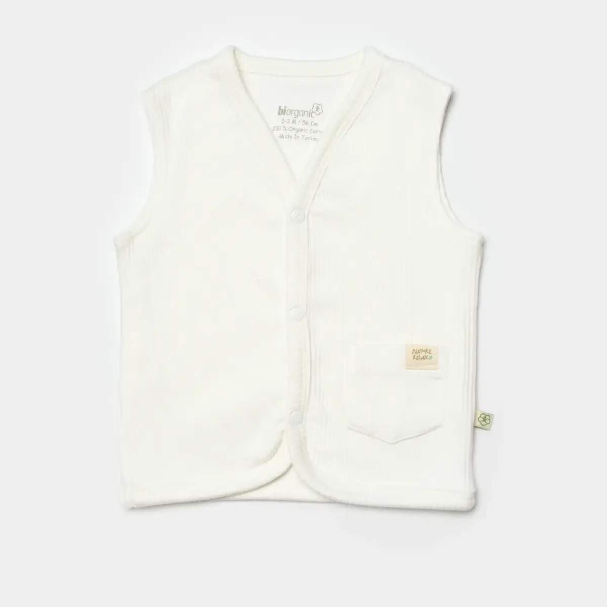 Bibaby Organik Yelek Modal Nature Relax Ekru Bibaby Organik Yelek Modal Nature Relax Ekru