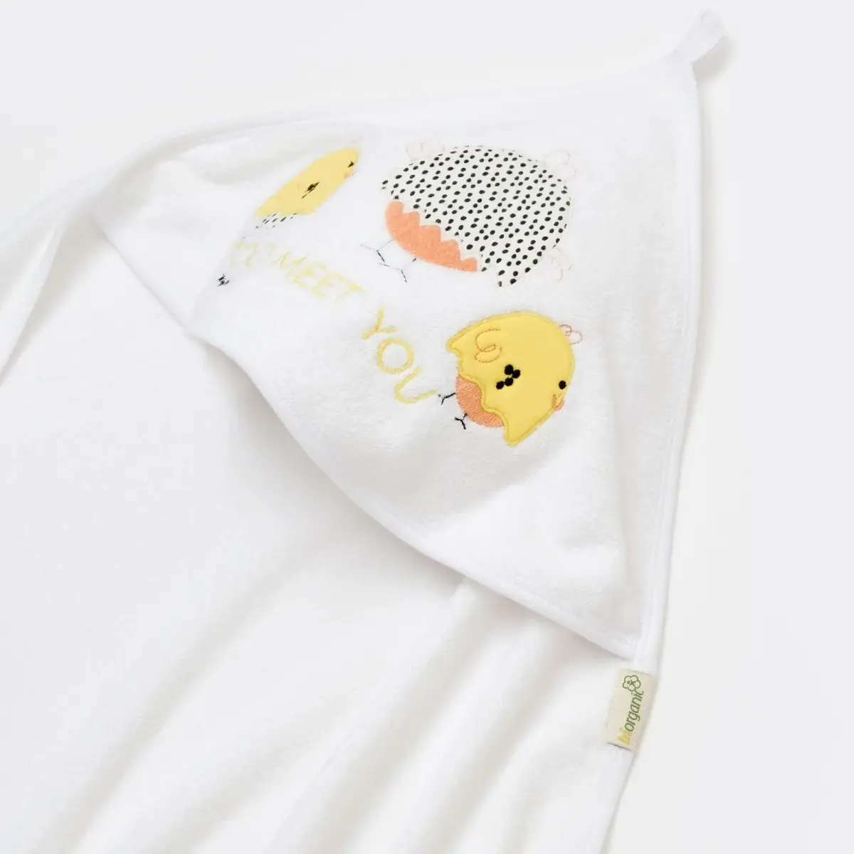 Bibaby Organik Havlu Örme New Chick Beyaz