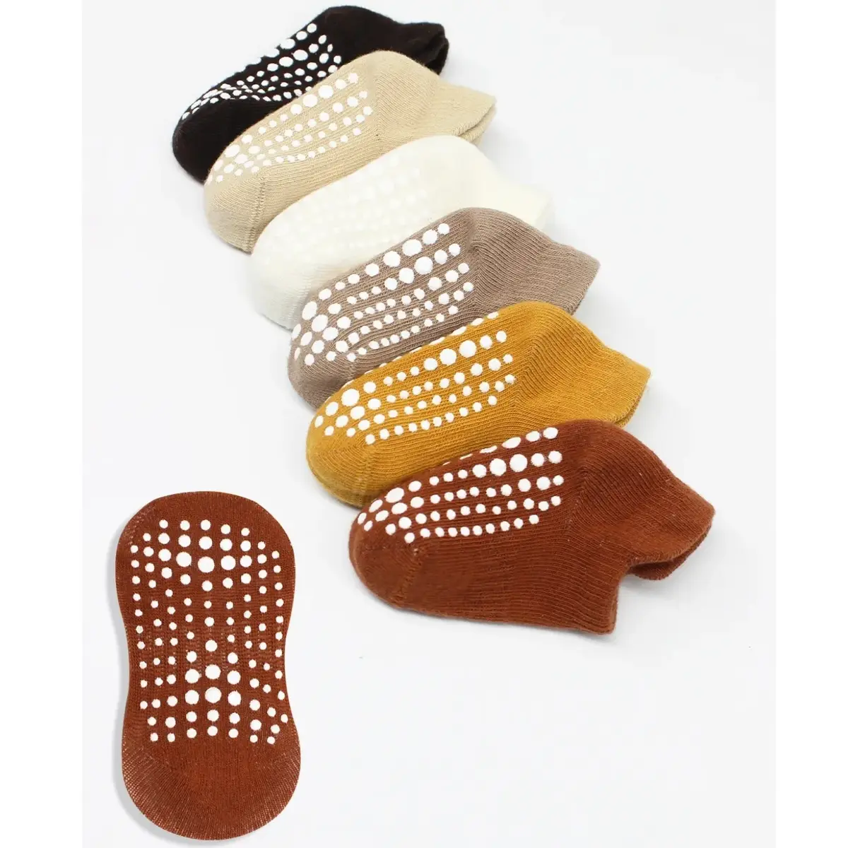 Bibaby Çorap Sneakers Bistyle 6lı Kaymaz Penye Toprak