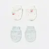 Bibaby Organik Eldiven 2li Pretty Ears Bunny Mint - Ekru