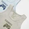Natuline Organik Atlet Likralı Game Over 2li Mavi - Gri Melanj