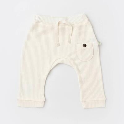 Bibaby Organik Pantolon Patiksiz Soft Modal Ekru