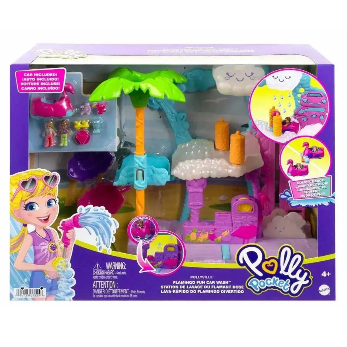 Polly Pocket Flamingo Araba Su Eğlencesi Seti