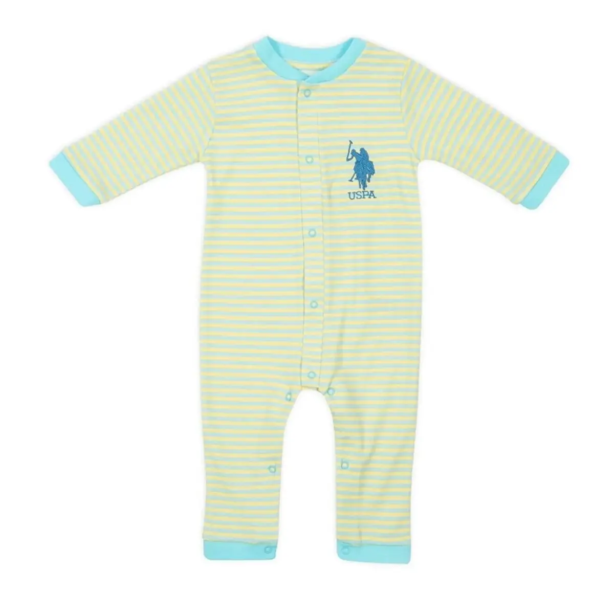 U.S. Polo Tulum Patiksiz Uzun Kol Krem Turkuaz U.S. Polo Tulum Patiksiz Uzun Kol Krem Turkuaz