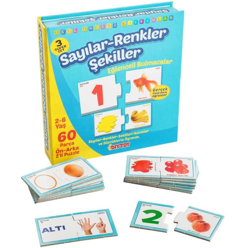 Eğlenceli Sayılar -Renkler-Şekiller Puzzle Gerçek Resim