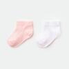 Bibaby Organik Çorap Soket 2li Summer Pembe - Beyaz