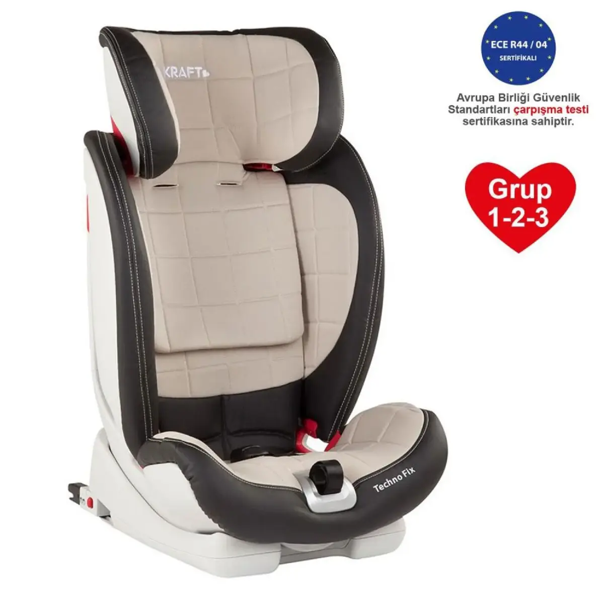 Kraft Techno Fix Oto Koltuğu 9-36 Kg Kırmızı