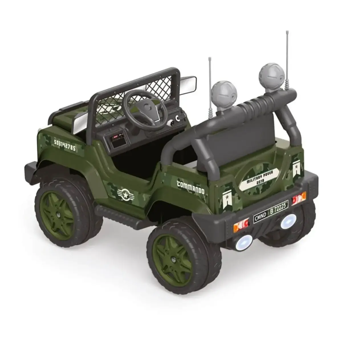 Dolu Commando Akülü Araba Jeep Uzaktan Kumandalı Yeşil 12 Volt