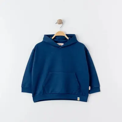 Tiffany Sweatshirt Kapüşonlu Oversize Theme Lacivert