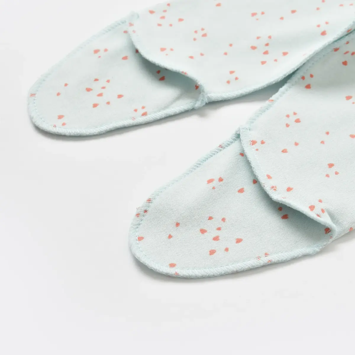 Bibaby Organik Zıbın Takımı Pretty Ears Bunny Prematüre Mint - Ekru