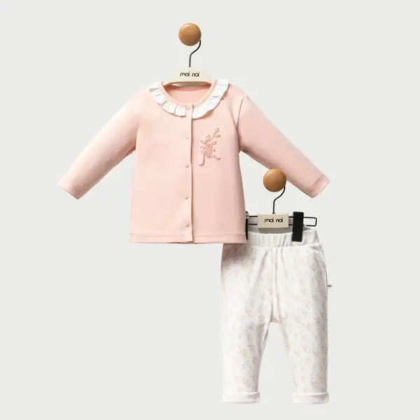 Moi Noi 2li Takım Çıtçıtlı Flowers Somon