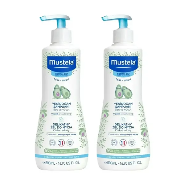 Mustela Yenidoğan Şampuanı Avokado İçeriği 500 ml x2