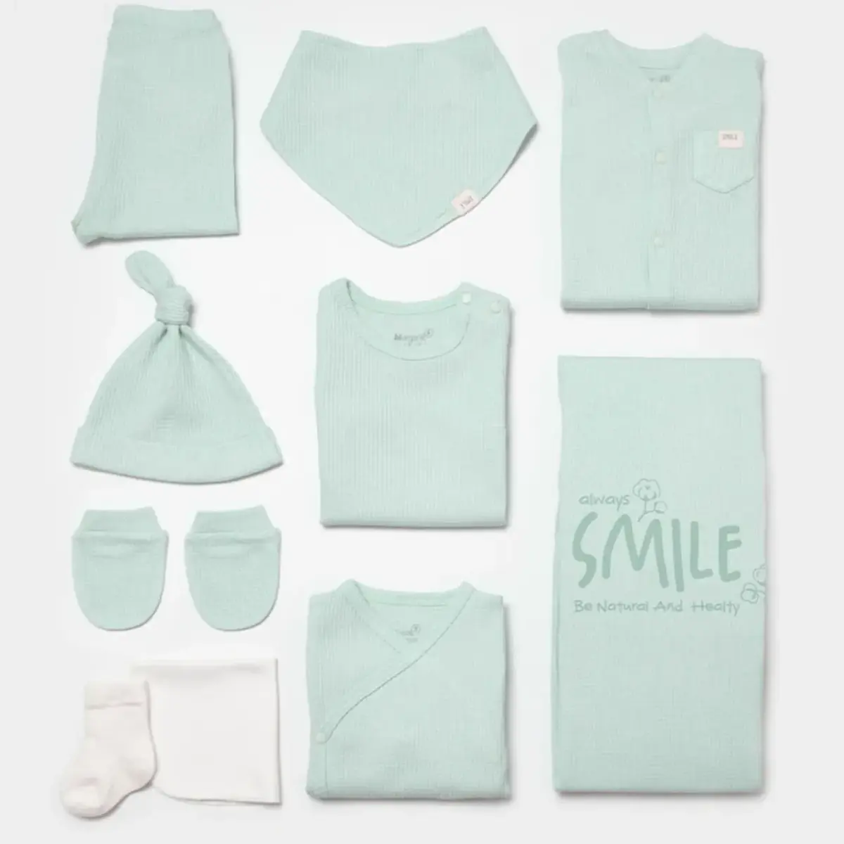 Bibaby Hastane Çıkışı 10lu Biorganik Waffle Smile Mint Bibaby Hastane Çıkışı 10lu Biorganik Waffle Smile Mint