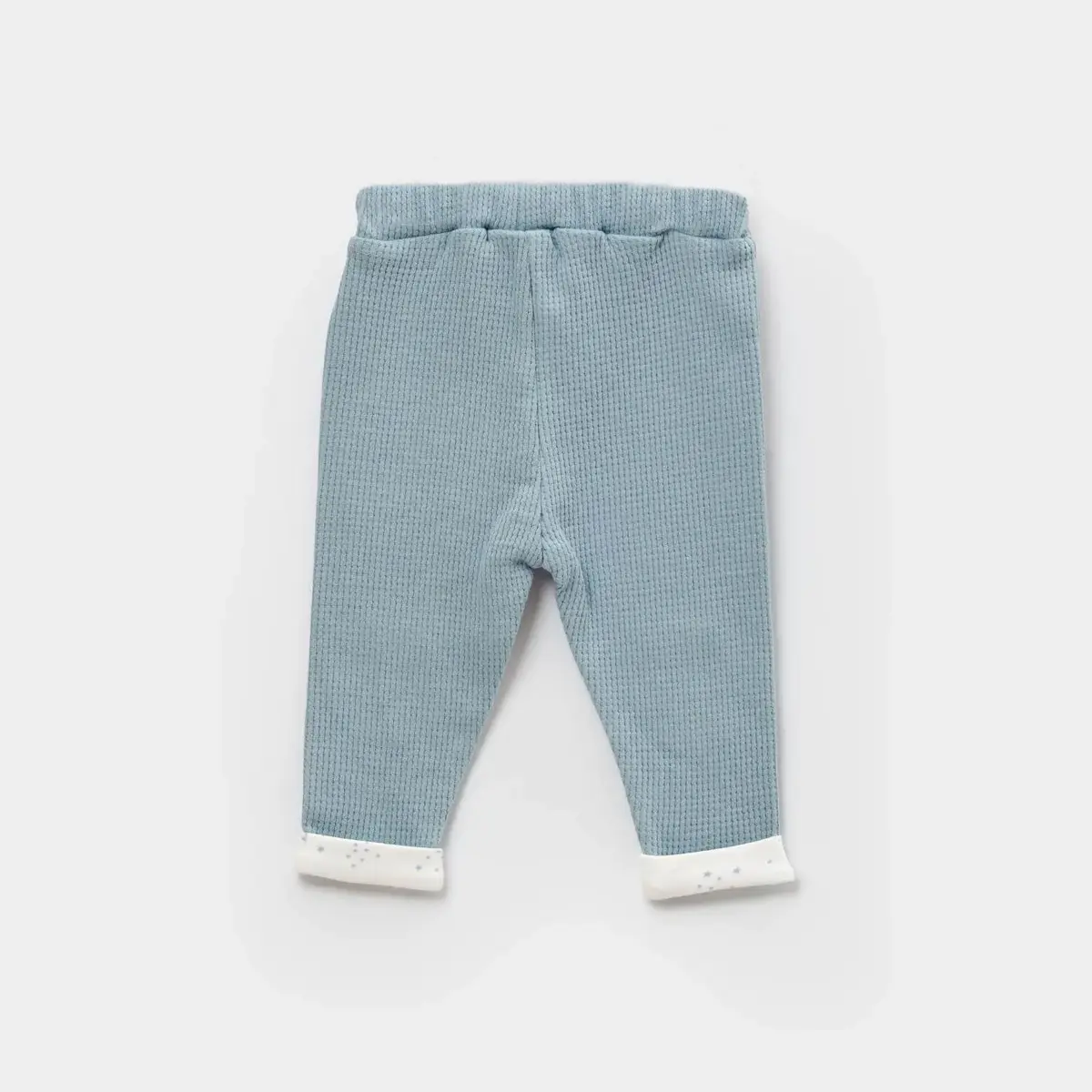 Bibaby Organik Pantolon Patiksiz Brave Lion Ekru - Turkuaz