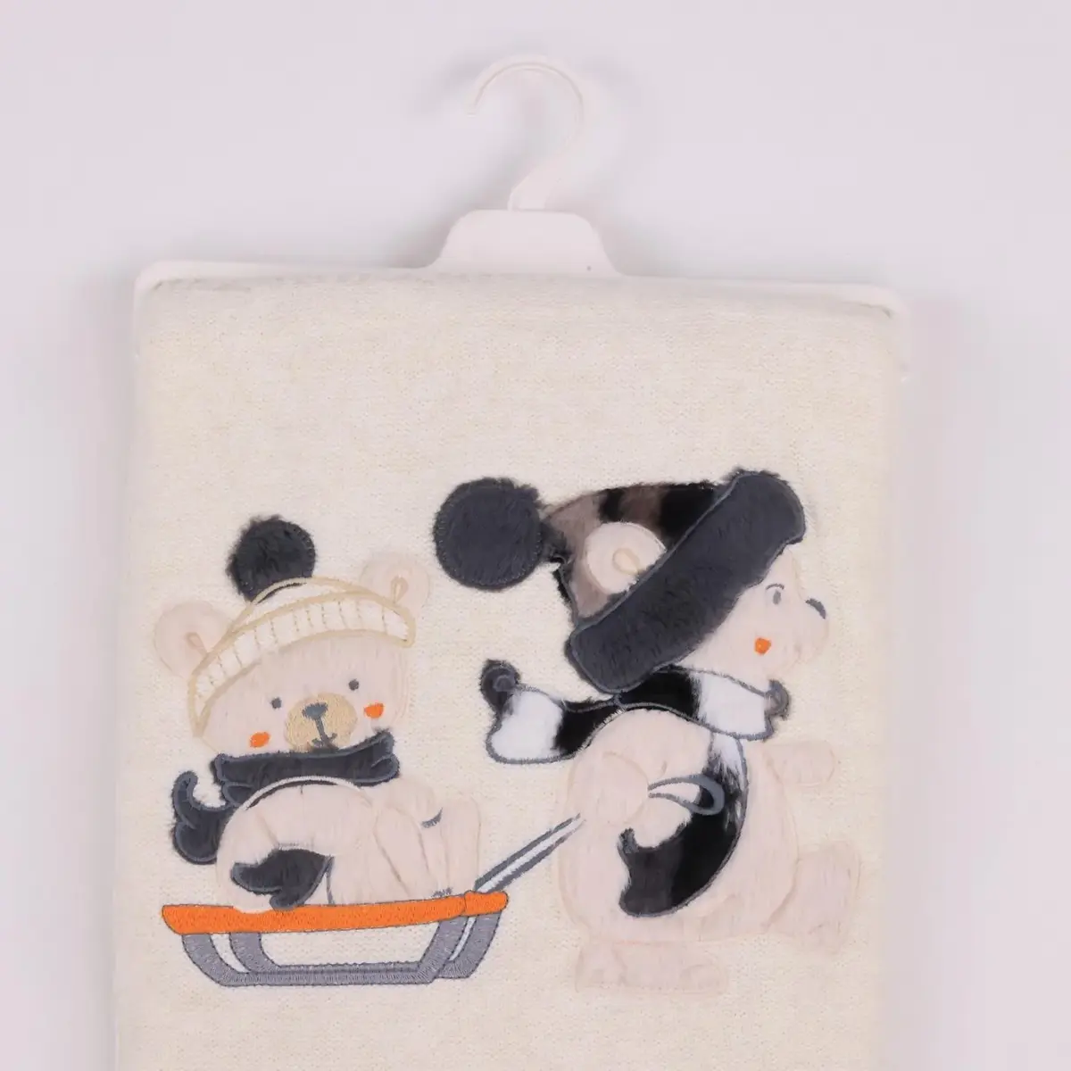 Mini Damla Battaniye Triko Kızaklı 80x100cm Ekru Mini Damla Battaniye Triko Kızaklı 80x100cm Ekru