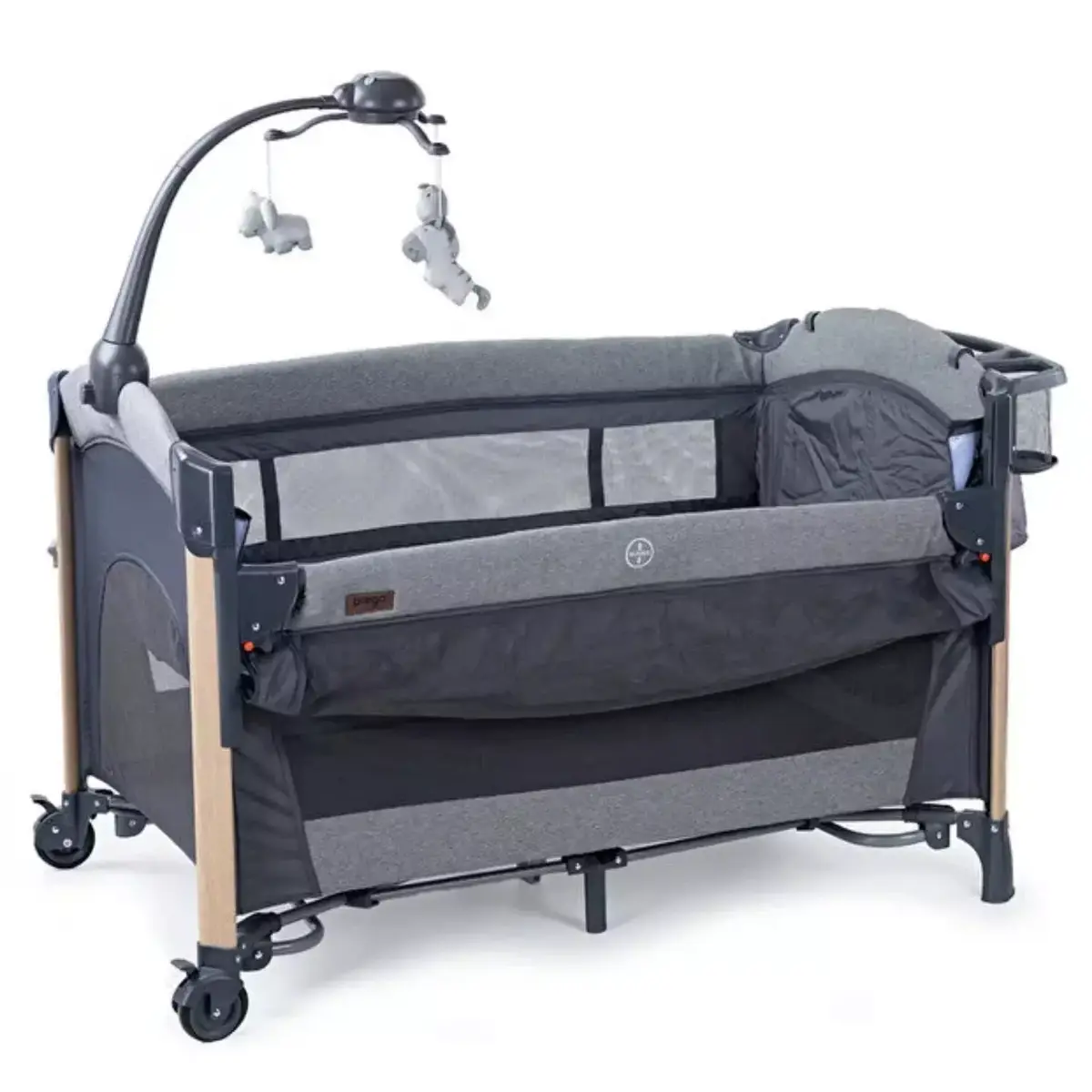 Prego 8069 Elips Plus Anne Yanı Oyun Parkı 70x120 cm Gri