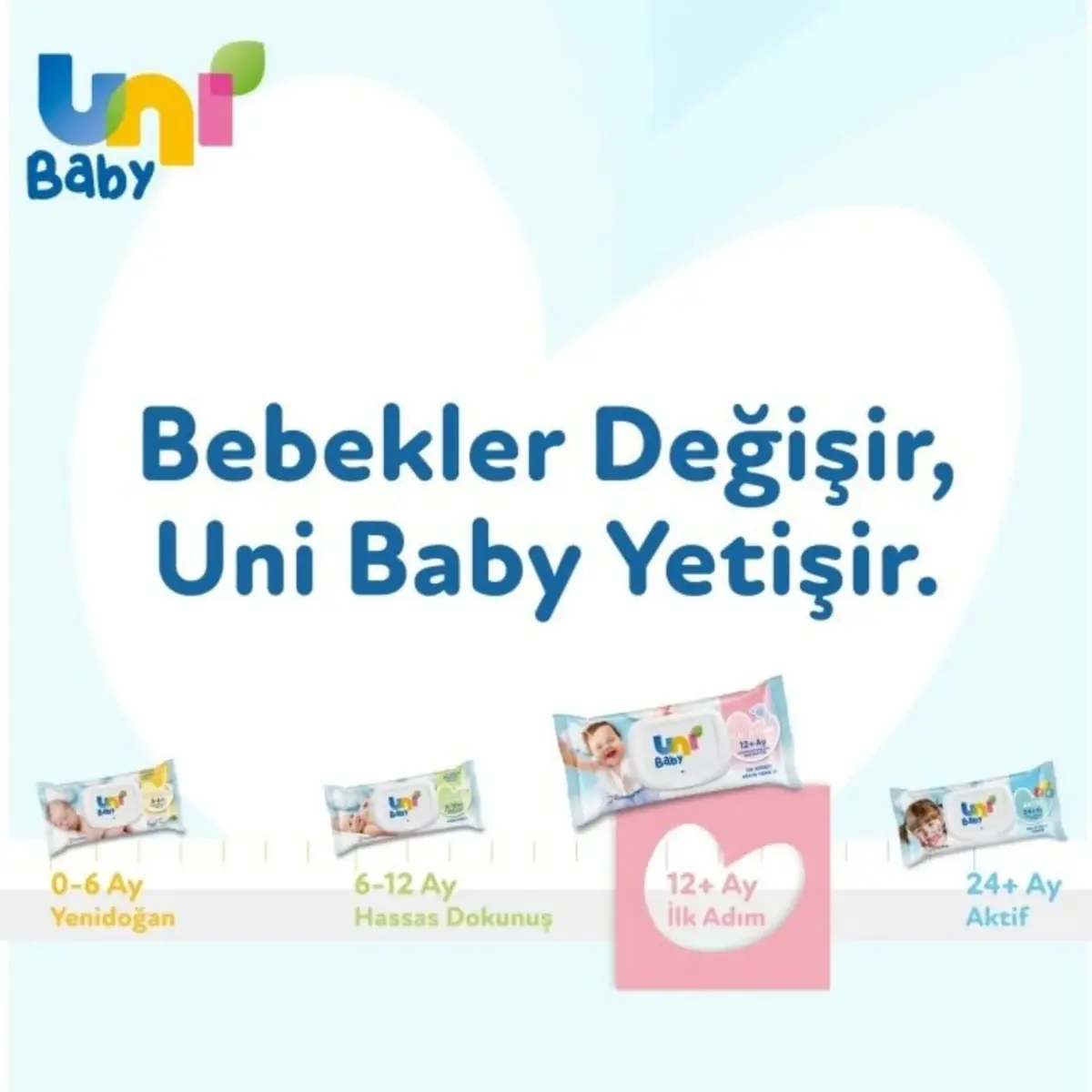 Uni Baby İlk Adım Islak Mendil 52li