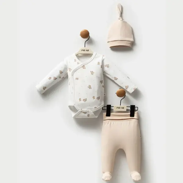 Moi Noi 3lü Takım Tavşan Ekru