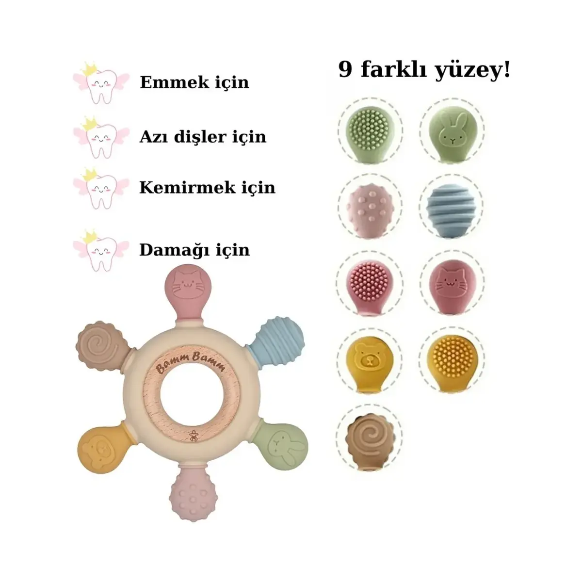 Silikon Bebek Diş Kaşıyıcı