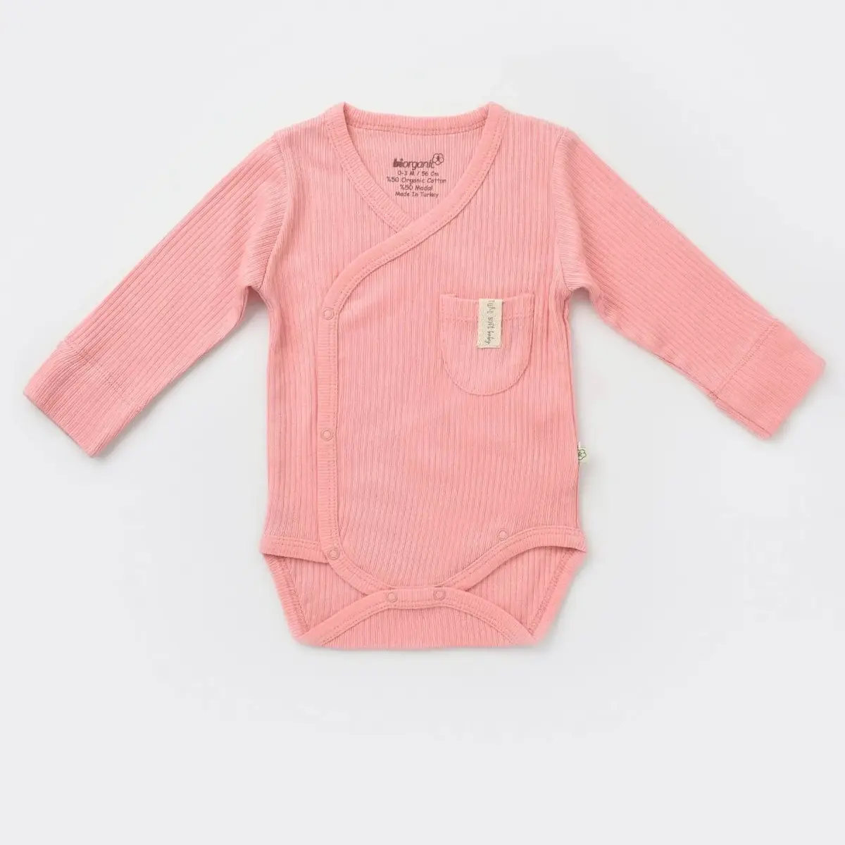 Bibaby Organik Body Kruvaze Eldivenli Soft Modal Pembe Bibaby Organik Body Kruvaze Eldivenli Soft Modal Pembe