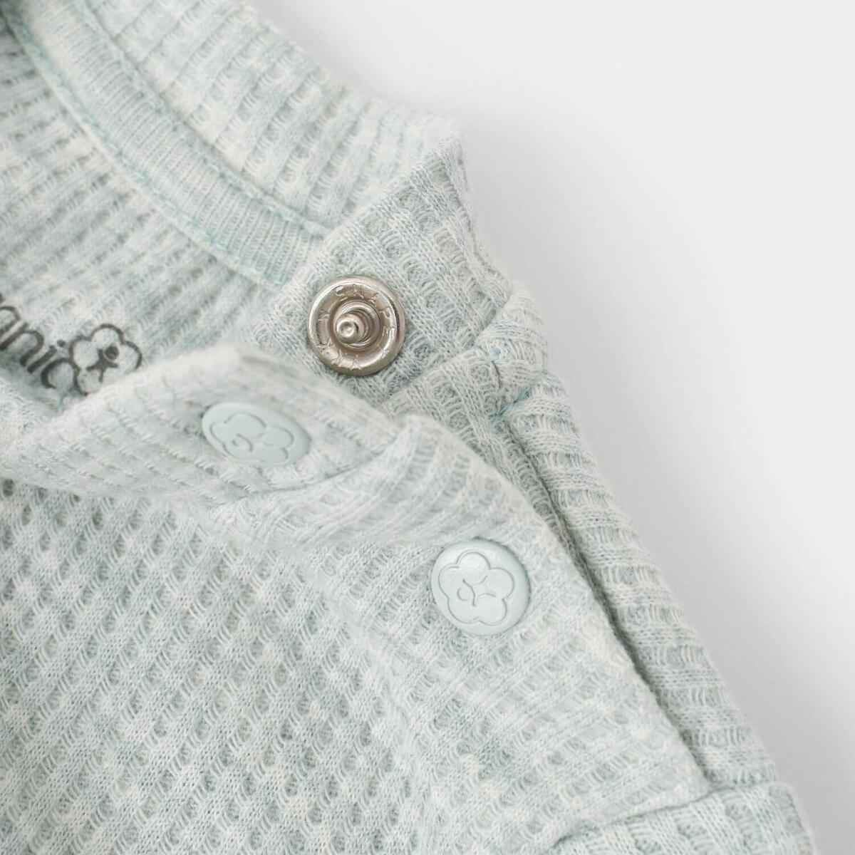 Bibaby Organik 2li Takım Nature In Waffle Yeşil Melanj