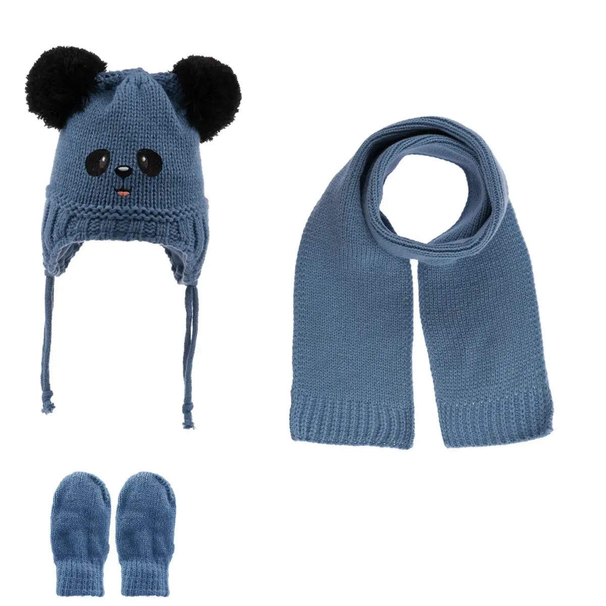 Kitti Atkı Bere Eldiven Takım Derin Mavi