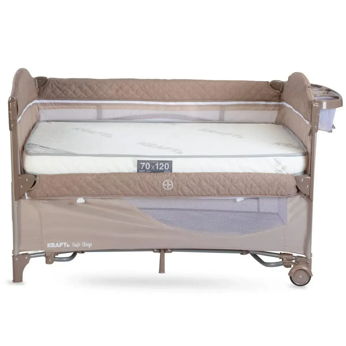 Kraft Safe Sleep Anne Yanı Oyun Parkı 70x120 cm Grey