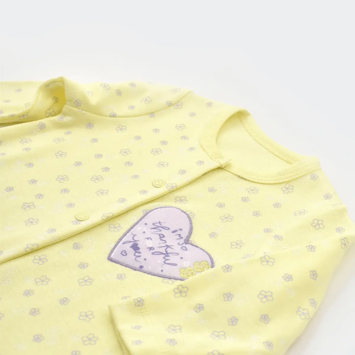 Bibaby Organik Tulum Love You Baby Yellow Lavander