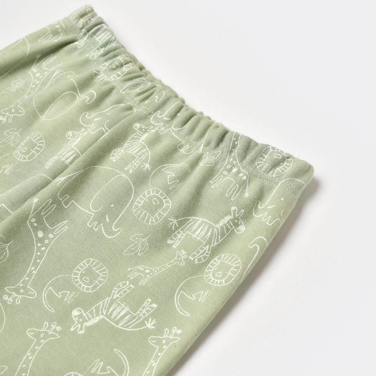 Bibaby Pijama Takımı Zoo Is Good Lime Cream