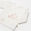 Bibaby Organik Zıbın Takımı 3lü Waffle Deer And Bird Ekru - Rose