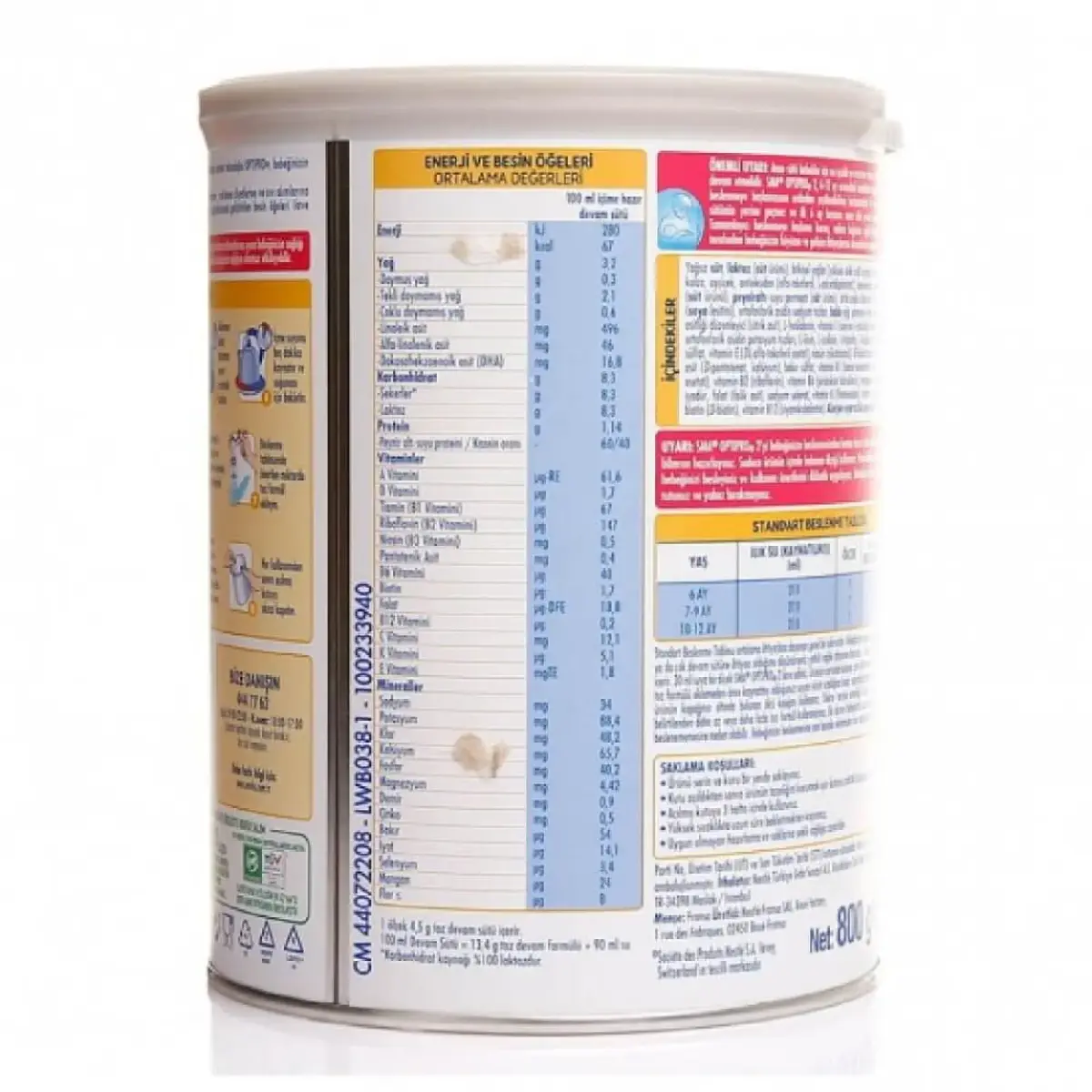 Sma OptiPro Probiyotik 2 Devam Sütü 800 gr 6-12 Ay