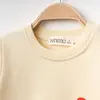 Winimo Sweatshirt Kalp Baskılı Bej