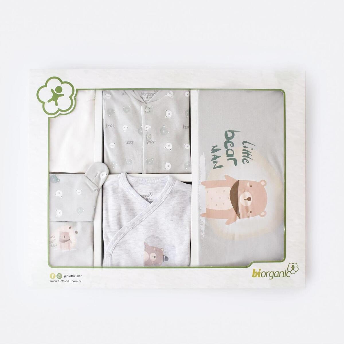 Bibaby Organik Hastane Çıkışı 10lu Hug Me Bear Kar Melanj