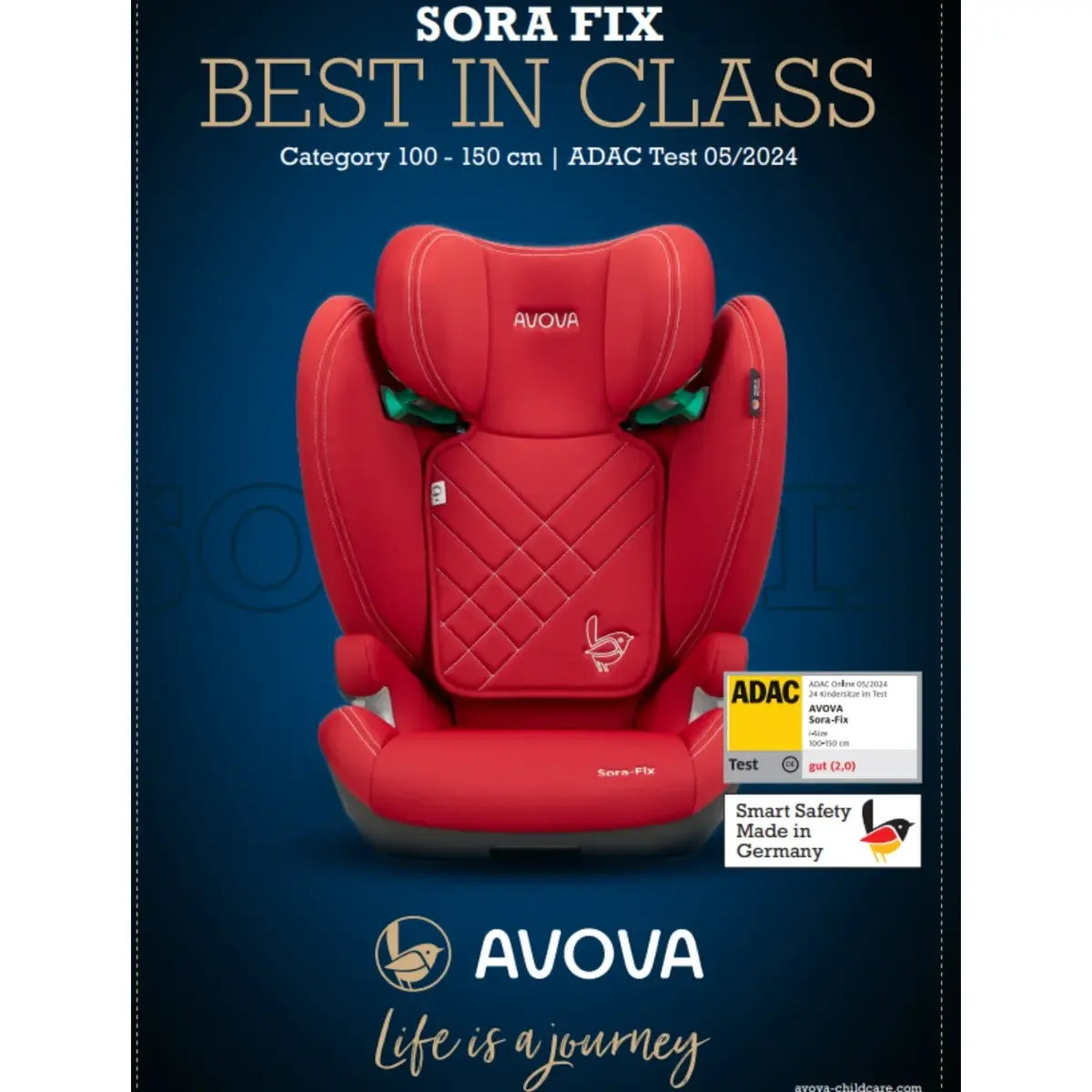 Avova Sora-Fix Oto Koltuğu 15-36 Kg Grey Black