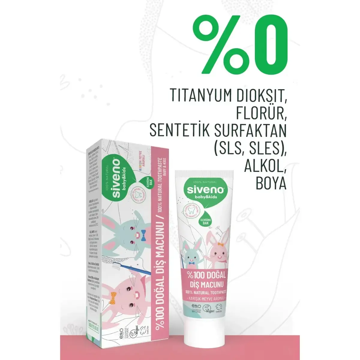 Siveno Doğal Diş Macunu Baby&Kids 50ml 