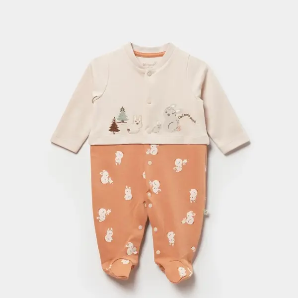 Bibaby Organik Tulum Cool Lines Bunny Bej - Hardal