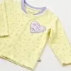 Bibaby Organik Pijama Takımı Love You Baby Yellow Lavander