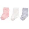 Bibaby Organik Çorap Soket 3lü Basic Pembe - Gri