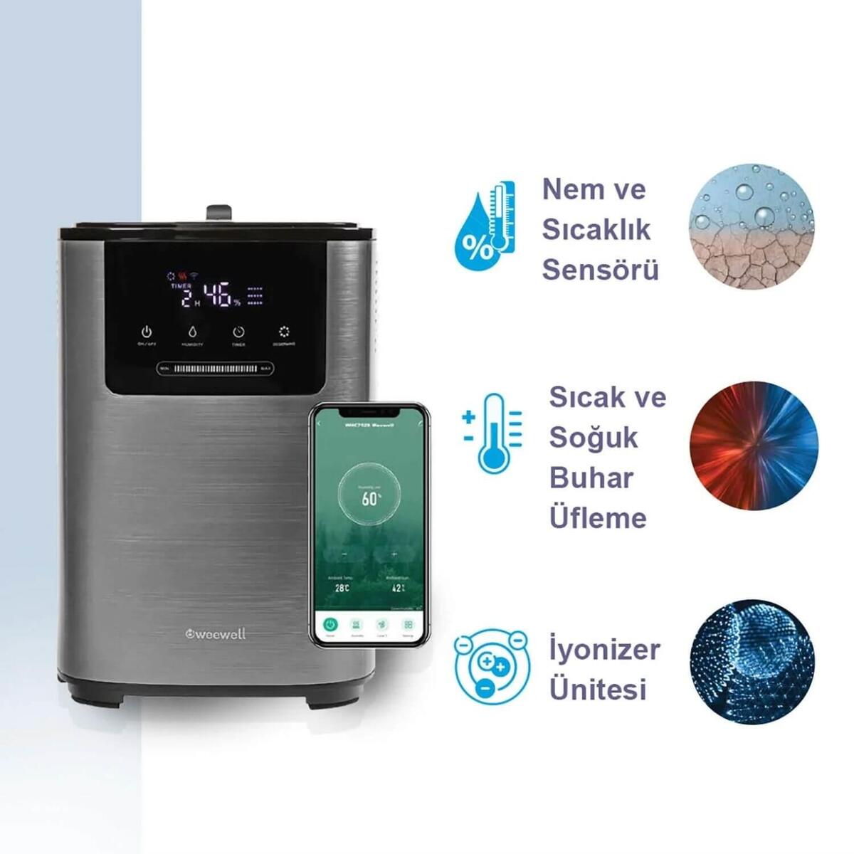 Weewell WHC752R Ionizerli Sıcak Soğuk Akıllı Buhar Makinesi