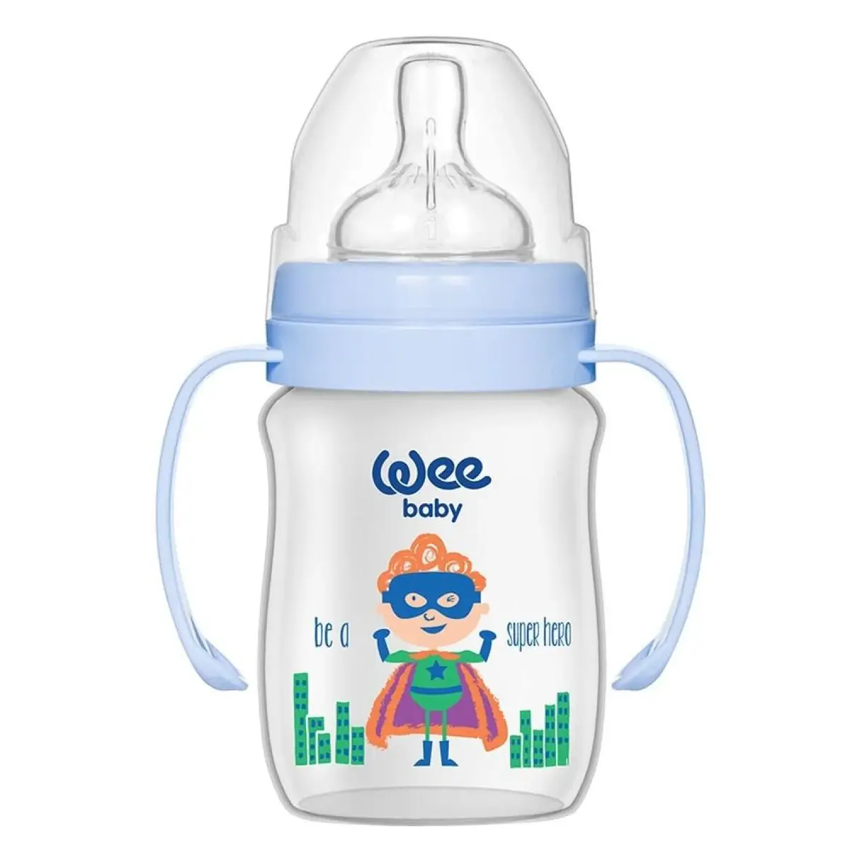 Wee Baby Klasik Plus Geniş Ağızlı Kulplu PP Biberon 150 ml