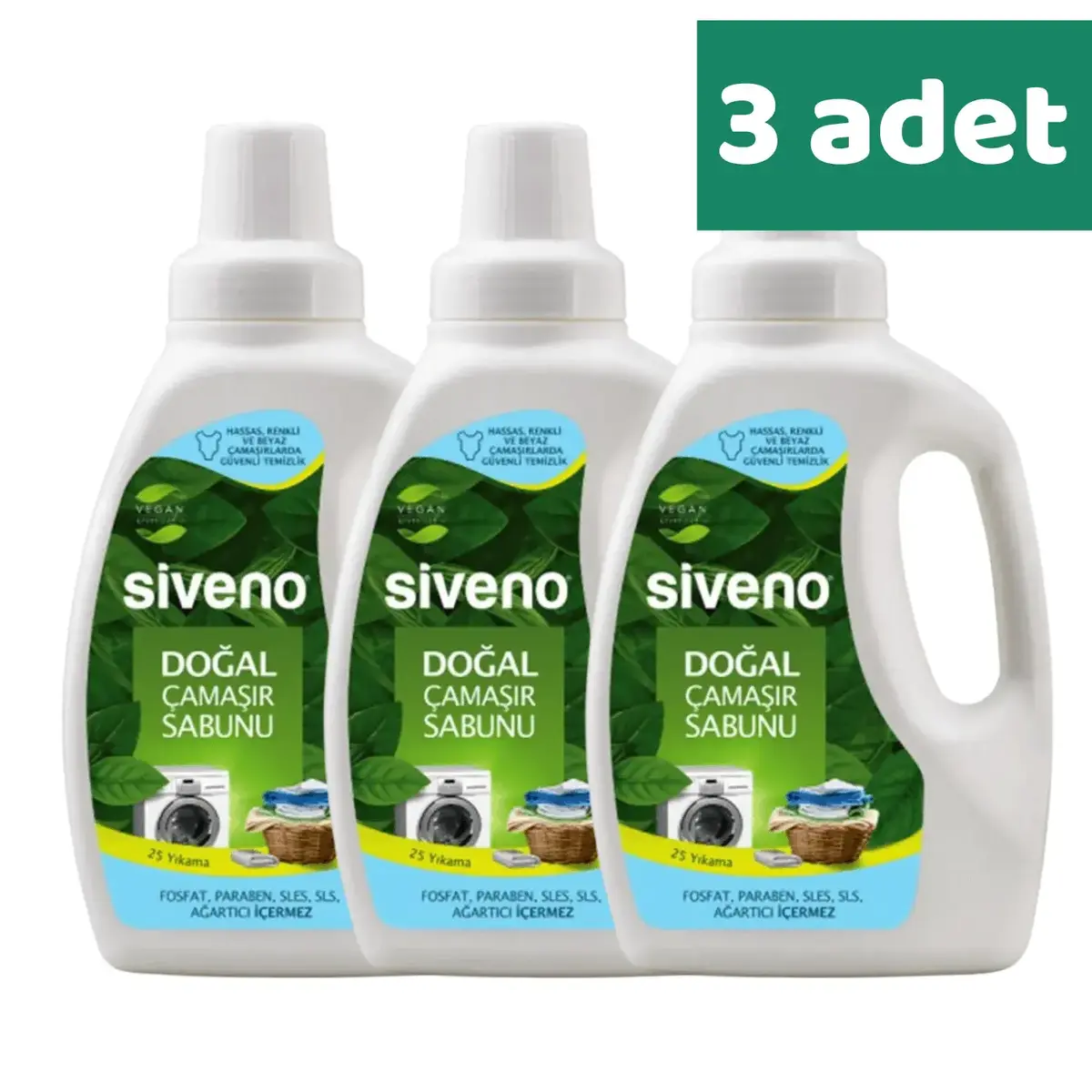 Siveno Doğal Çamaşır Sabunu 750 ml x3