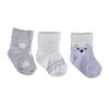 Bibaby Organik Çorap Soket 3lü Bear Lila