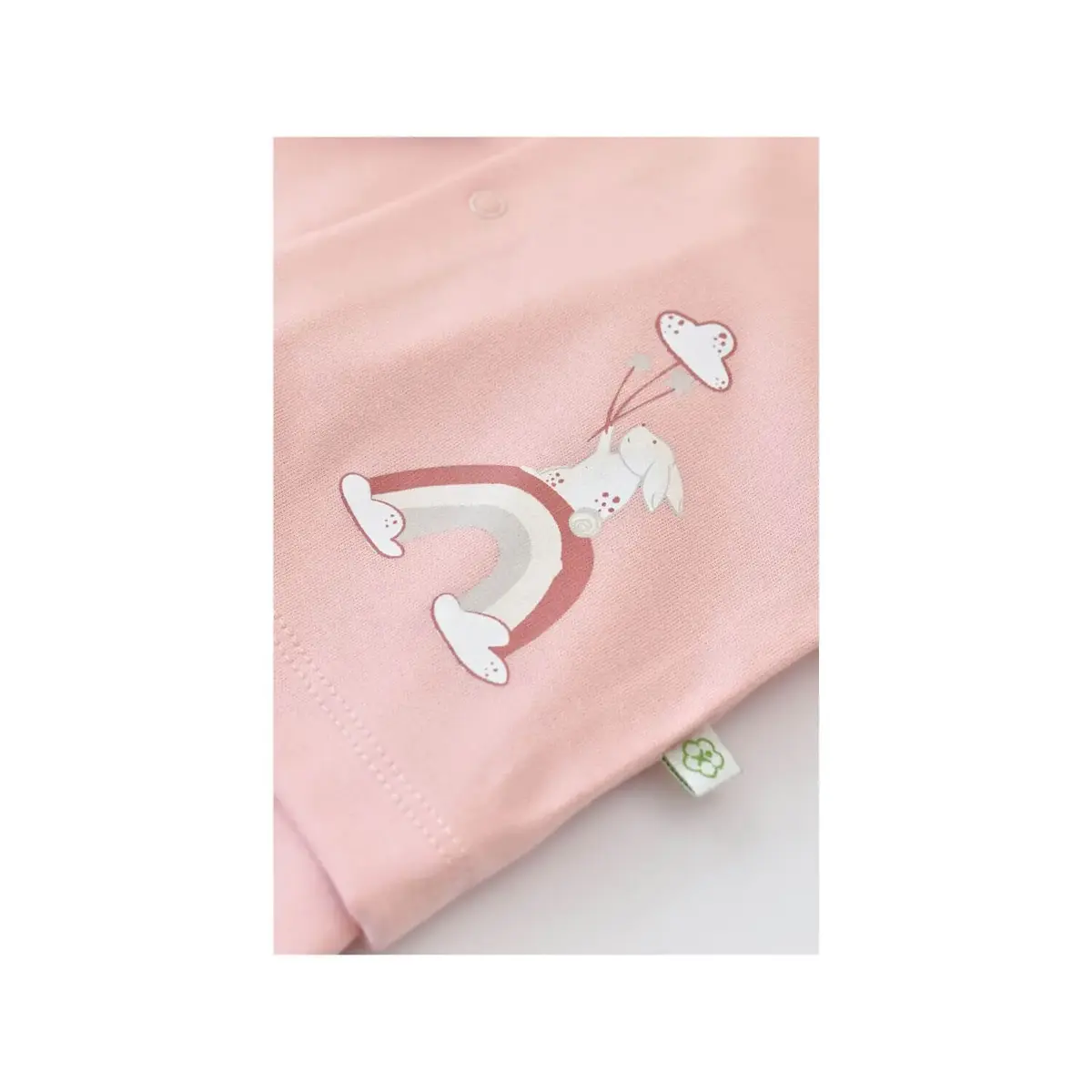 Bibaby Organik Pijama Takımı Live Color Rabbit Somon
