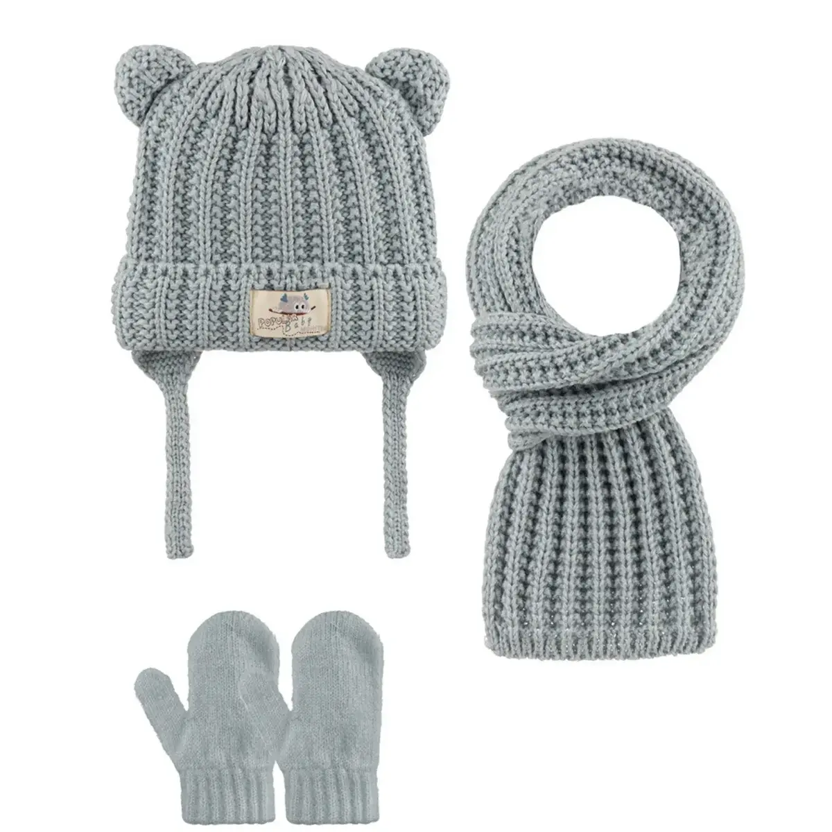 Kitti Eldiven Atkı Bere Takım 0-18 Ay Mavi Ufuk Asortili