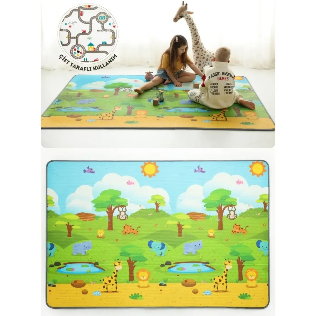 Coolmats Araba Yarışı-Hayvanat Bahçesi 140x200x1
