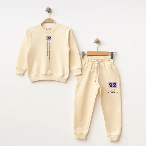 Winimo 2li Takım 92 Life Confide Baskılı Bej