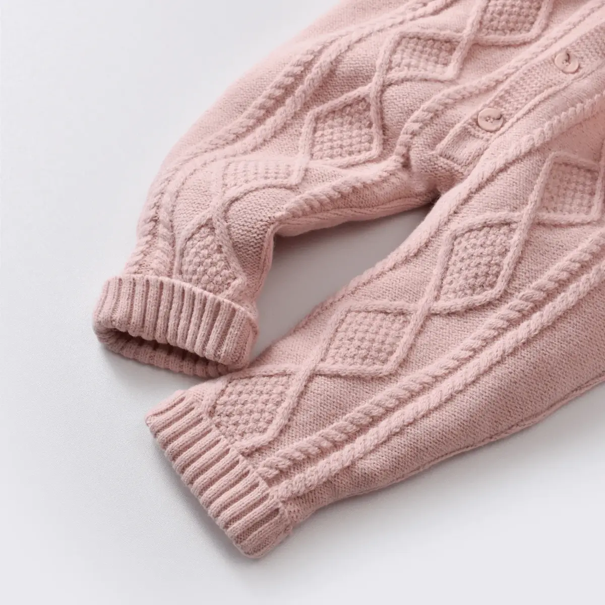 Bibaby Tulum Triko Welsoft Desenli Pembe