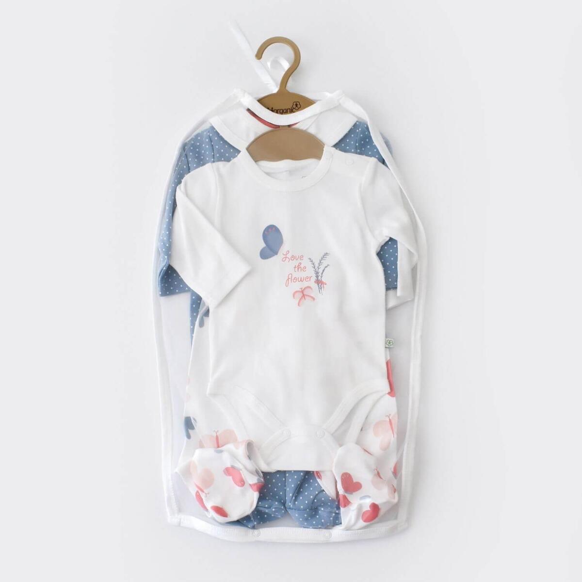 Bibaby Organik Tulum Takımı Tüllü Wild Flowers Spring Blue
