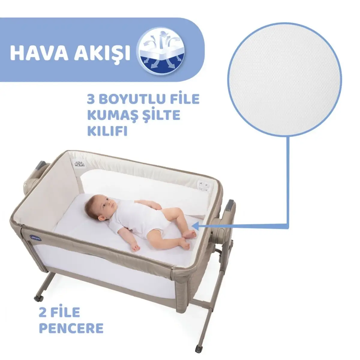 Chicco Next2me Forever Anne Yanı Beşik Sand